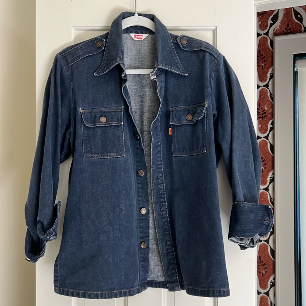 Vintage orange tab over-shirt/shacket
